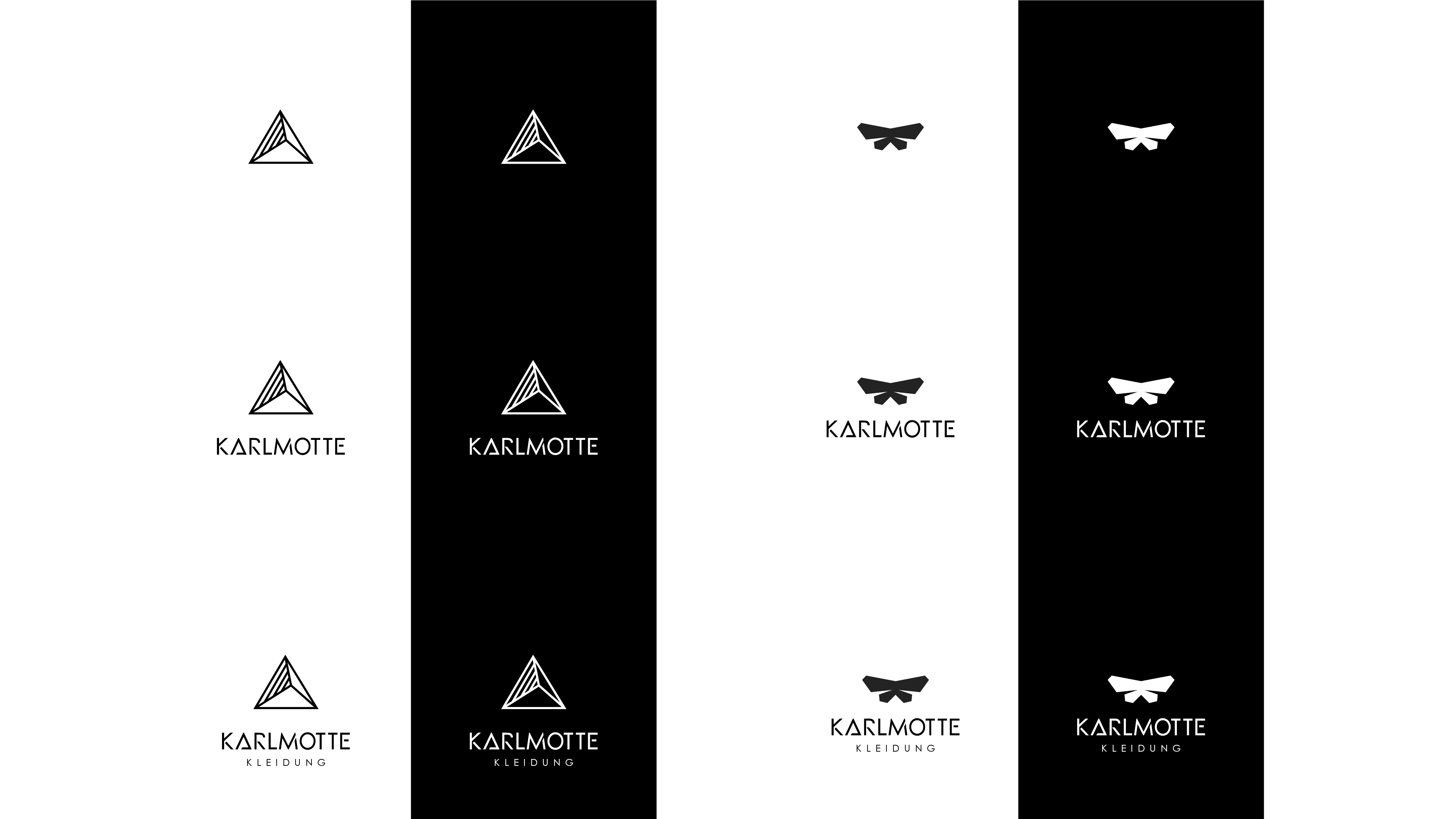 Karlmotte Logo Evolution_Logoübersicht