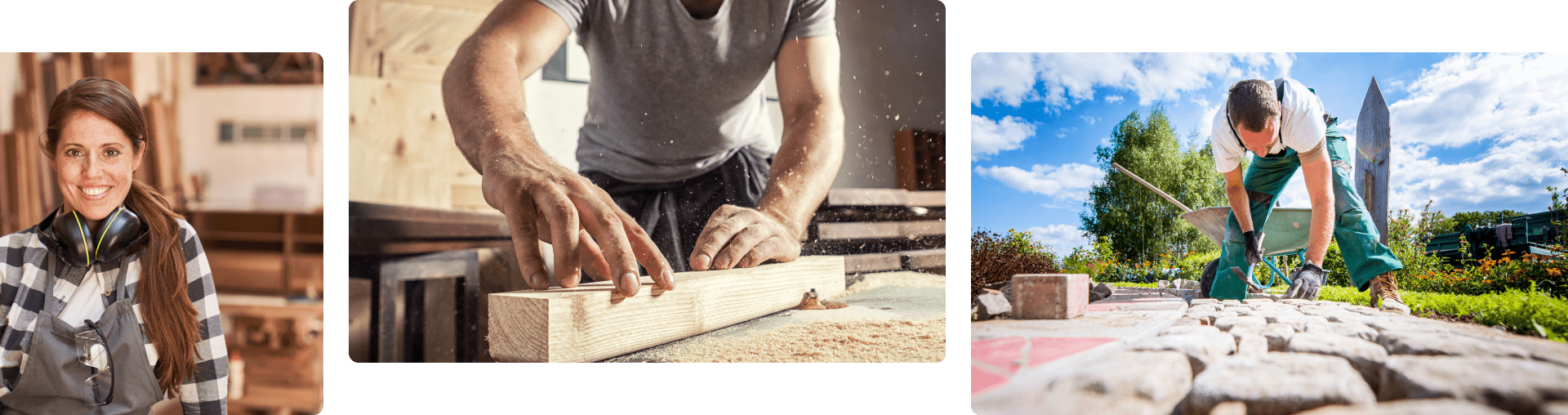 Stimmungsbild Design für Gewerke wie Holzbau und Landschaftsbau